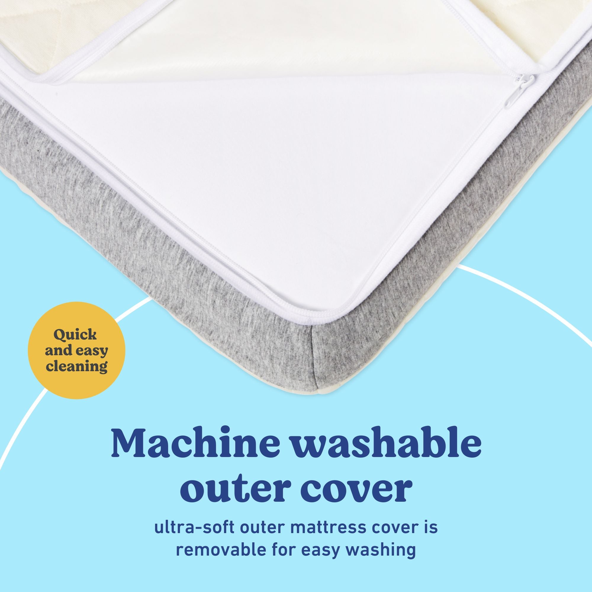 Graco Ultra Mattress machine washable callout
