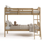 long horn natural twin over twin bunk bed