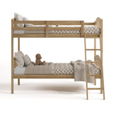 long horn natural twin over twin bunk bed