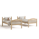 long horn natural twin over twin bunk bed