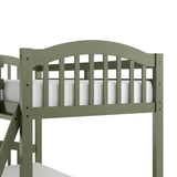 long horn olive twin over twin bunk bed