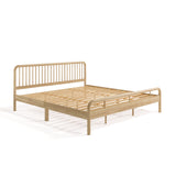 porto natural king bed without mattress angle view