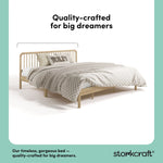 Porto natural king bed quality-crafted callout
