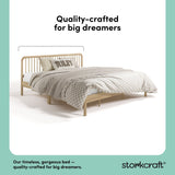 Porto natural king bed quality-crafted callout