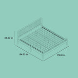 Porto king bed drawing with dimensions