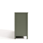 alpine 6 drawer dresser olive side view