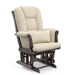 Tuscany espresso with beige glider angle view