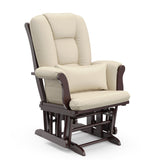 Tuscany espresso with beige glider angle view