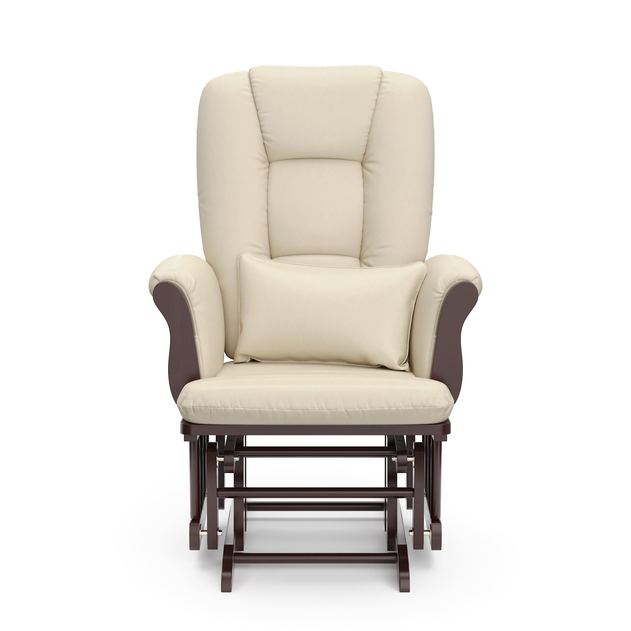 Tuscany espresso with beige glider front view