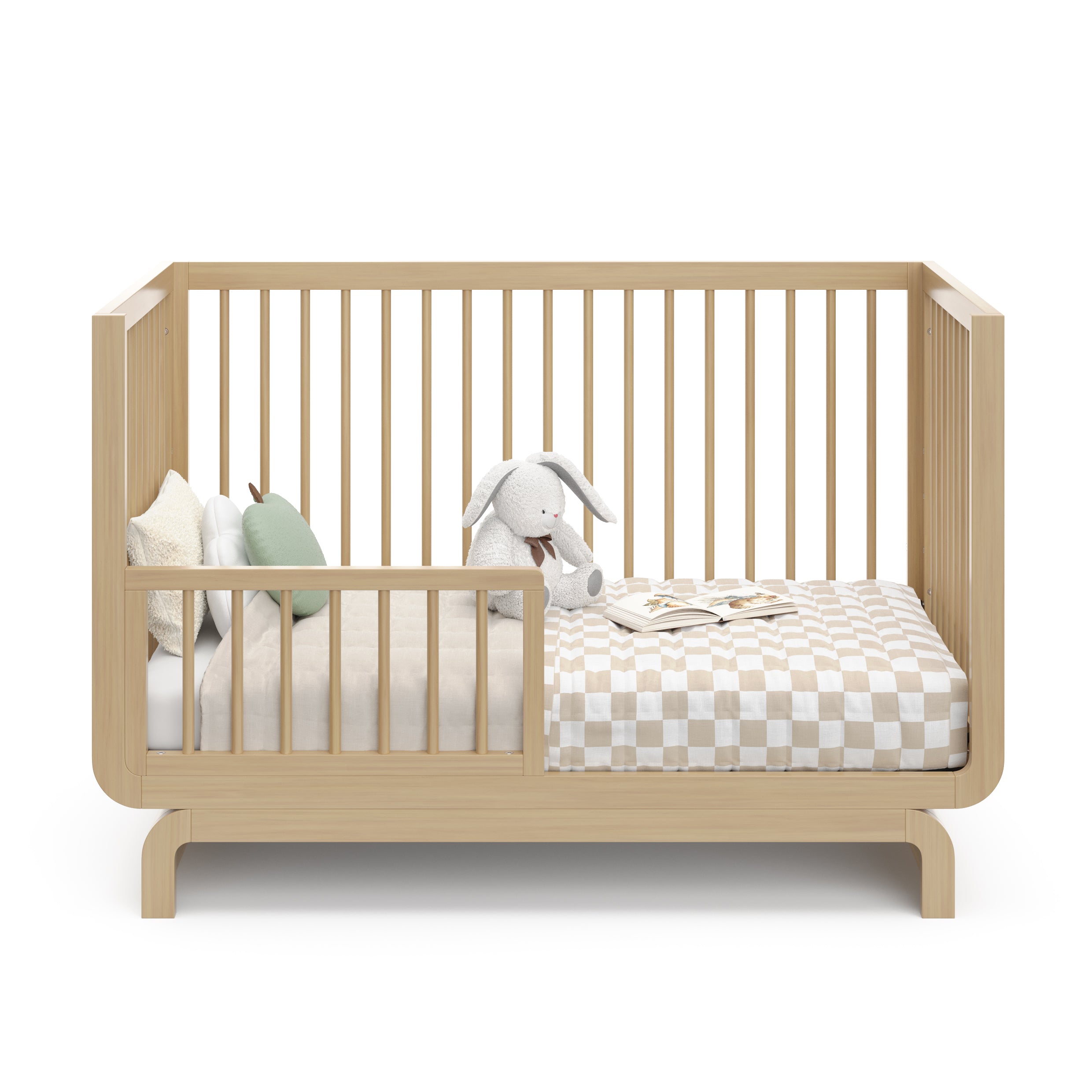 Storkcraft® Santorini® Deluxe 5-in-1 Convertible Crib with Bonus Toddler Guardrail.