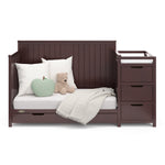 Hadley espresso crib and changer with drawer daybed conversion