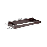 espresso changing topper angled with dimensions graphic