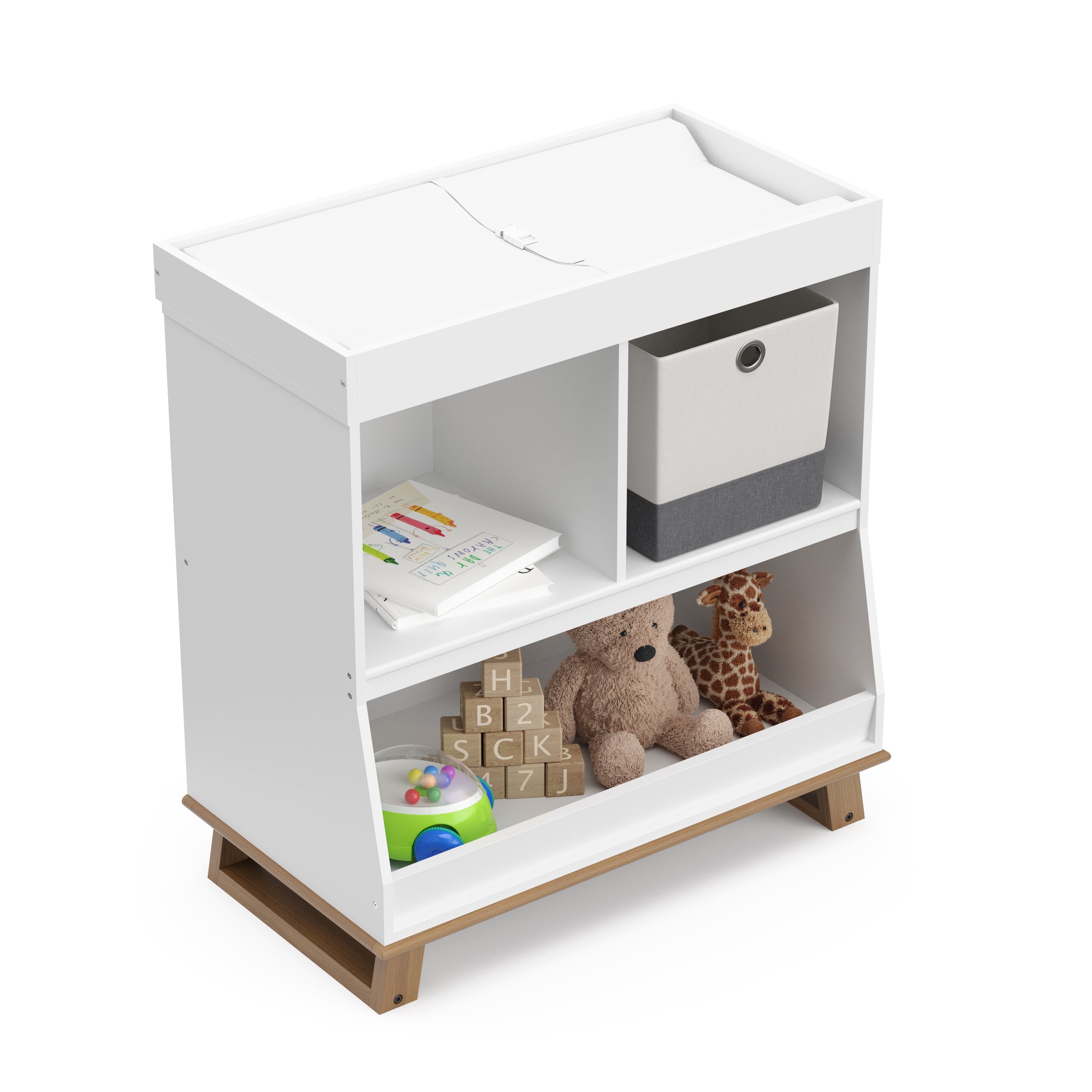 Storkcraft® Modern Convertible Changing Table with Removable Changing Topper.