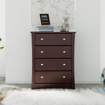 espresso 4 drawer chest in nursery