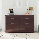 espresso 6 drawer dresser in nursery