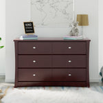 espresso 6 drawer dresser in nursery
