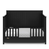 black crib with drawer in toddler bed conversions with 2 toddler safety guardrails