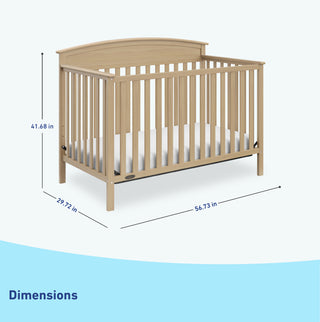 driftwood crib dimensions graphic