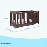 Graco® Remi 4-in-1 Convertible Crib & Changer with Drawer.