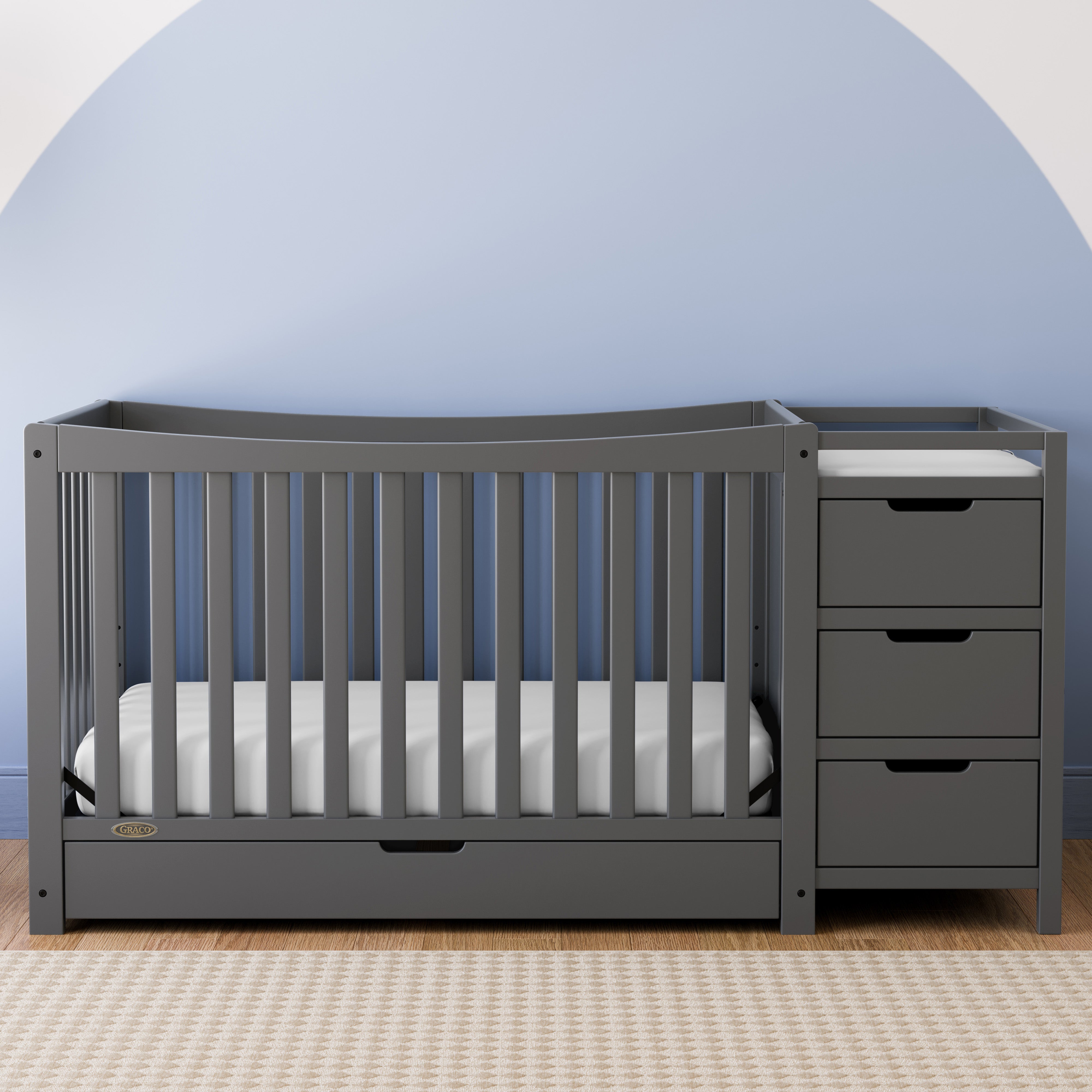 Graco® Remi 4-in-1 Convertible Crib & Changer with Drawer.