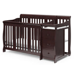 espresso crib and changer angled