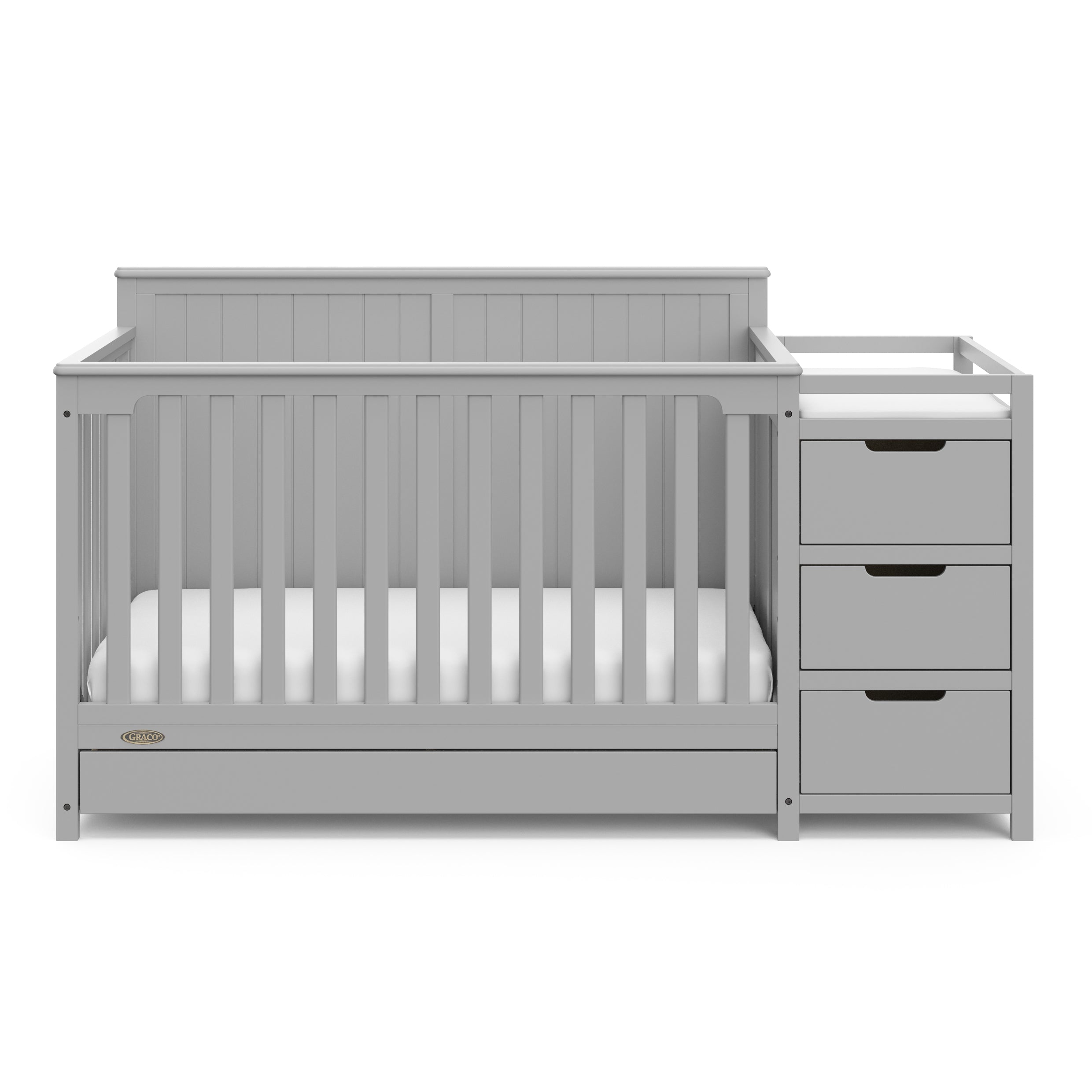 Graco® Hadley 5-in-1 Convertible Crib & Changer with Drawer.