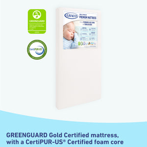 baby mattress graphic with certifications
