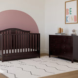 espresso crib with drawer in nursery