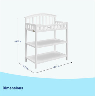 white changing table dimensions