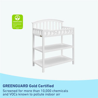 white changing table GREENGUARD Gold Certified