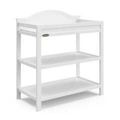 Story white changing table left angle view