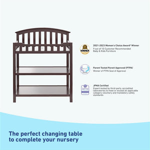 espresso changing table awards and certification