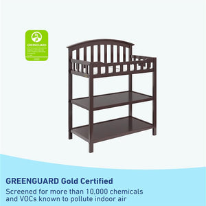 espresso changing table GREENGUARD Gold Certified