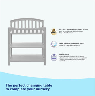 pebble gray changing table awards and certification