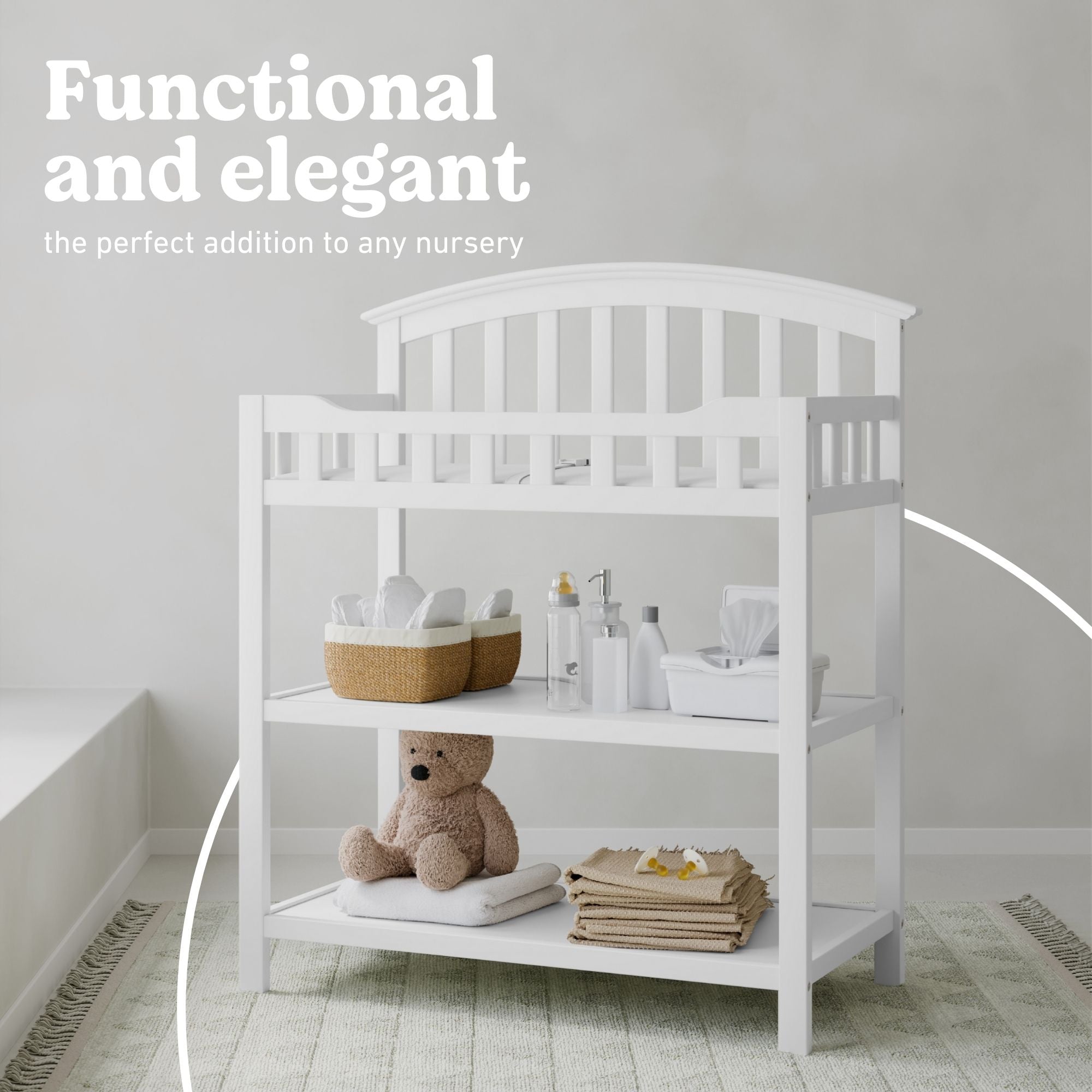 Graco white changing table