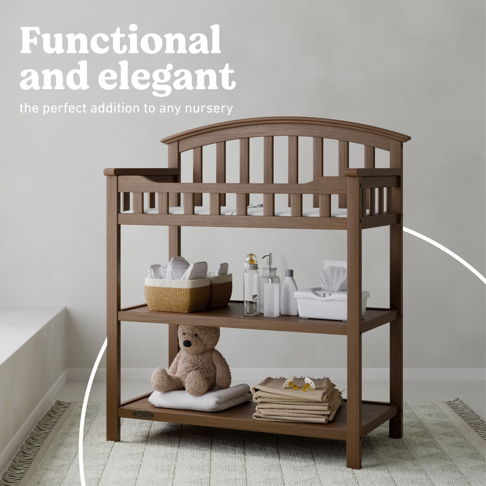 Graco hazelnut changing table