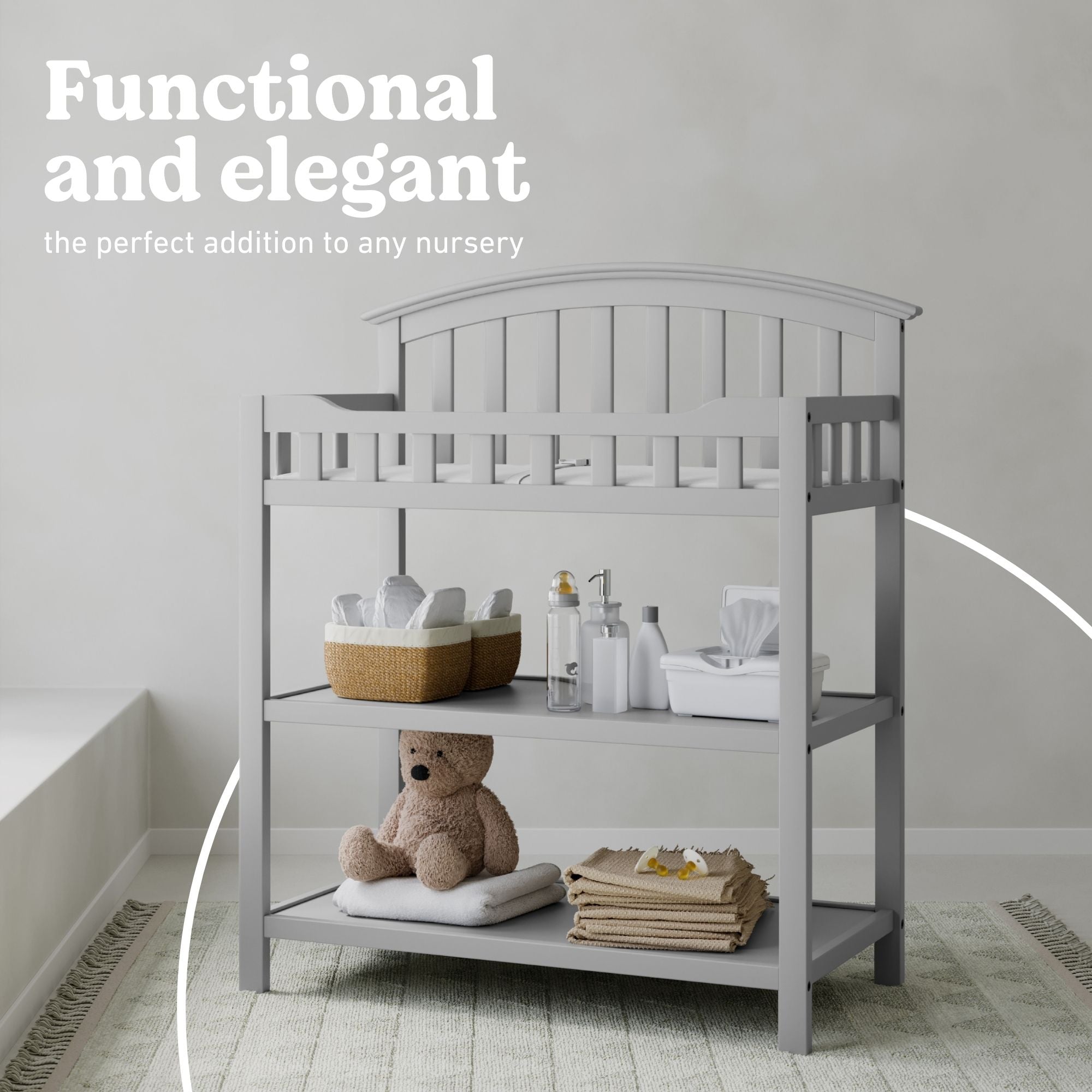 Graco pebble gray changing table