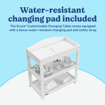 Graco white customizable changing table changing pad callout
