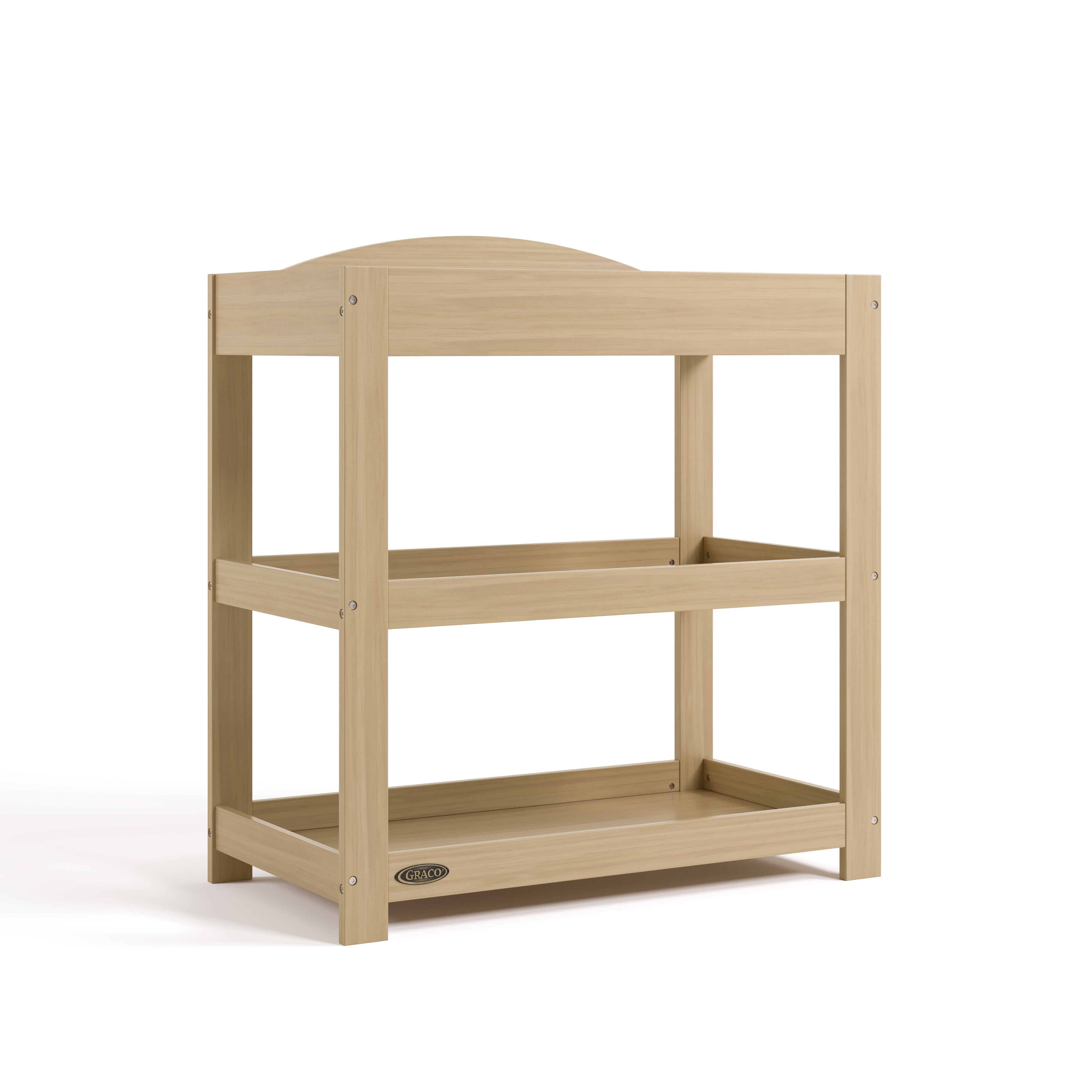 Customizable driftwood changing table angle view