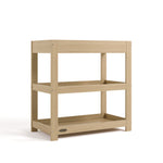 Customizable driftwood changing table without curved headboard angle view 