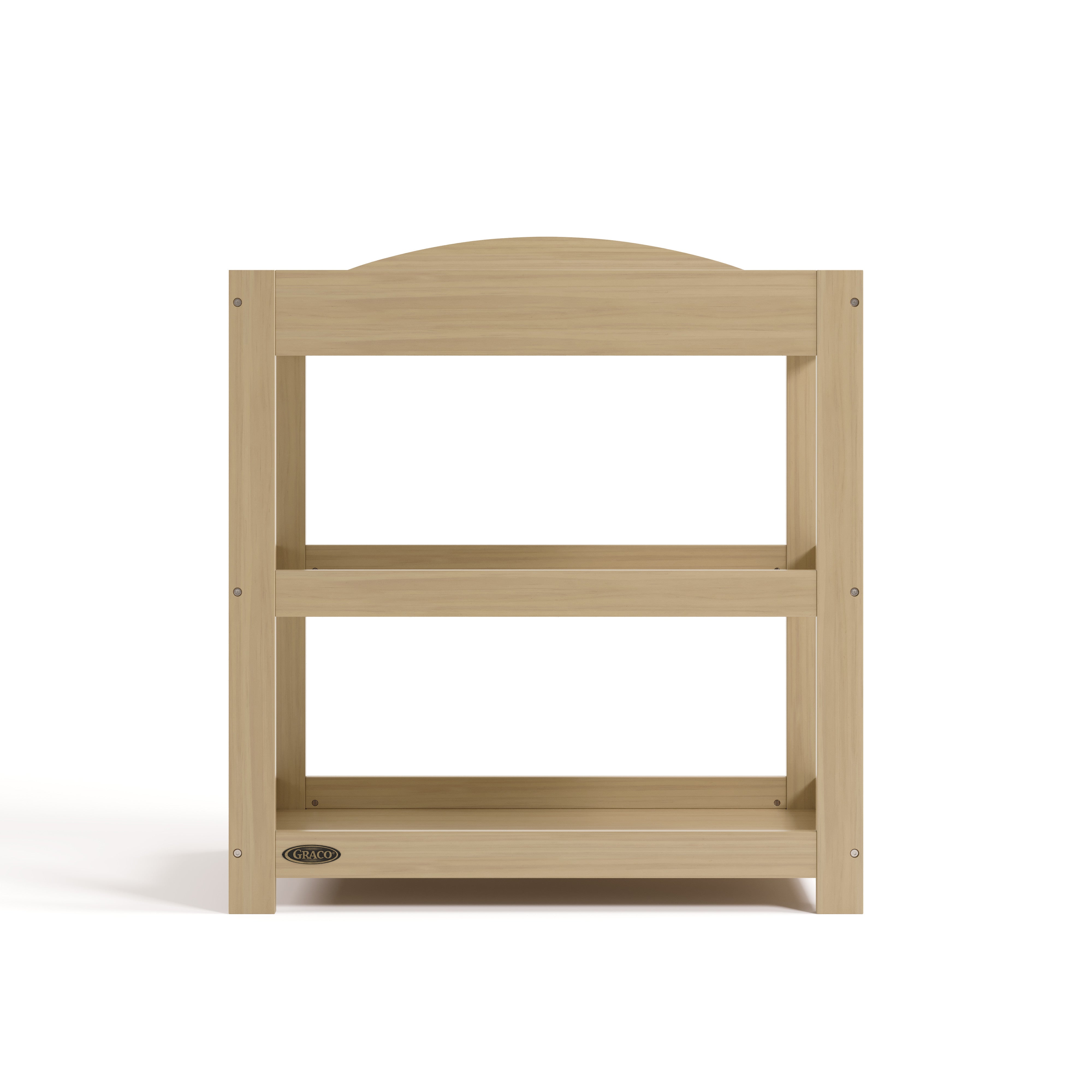 Customizable driftwood changing table front view