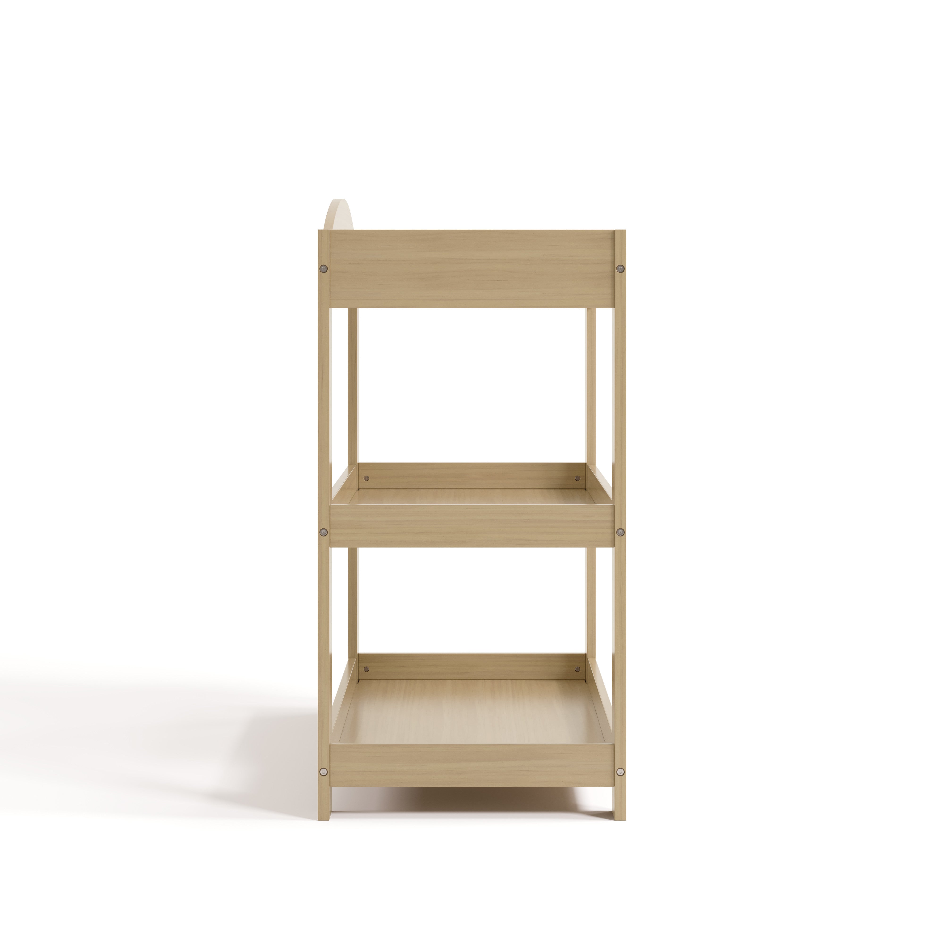 Customizable driftwood changing table side view