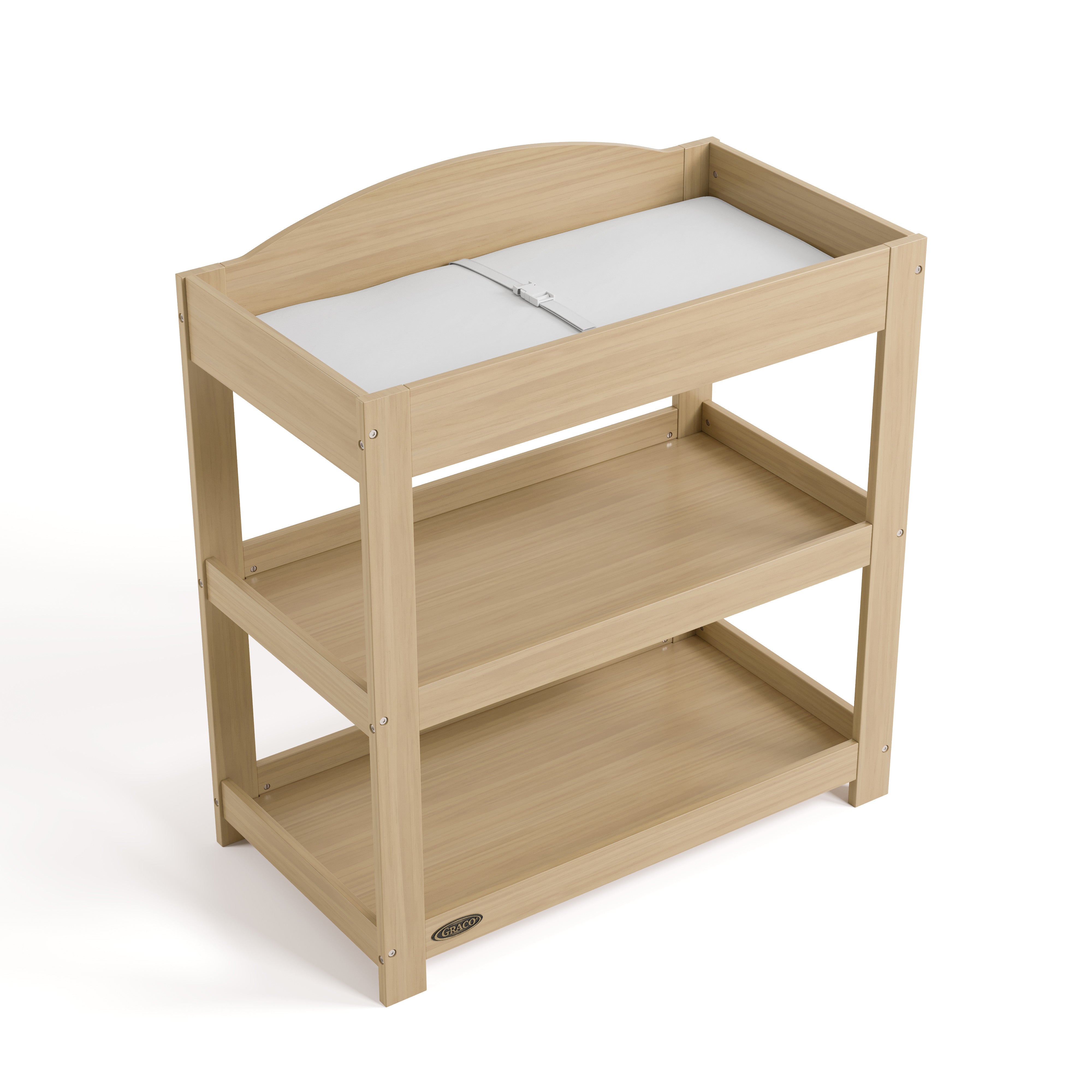 Customizable driftwood changing table top view