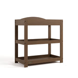 Customizable hazelnut changing table angle view