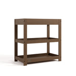 Customizable hazelnut changing table without curved headboard angle view 