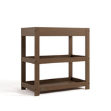 Customizable hazelnut changing table without curved headboard angle view 