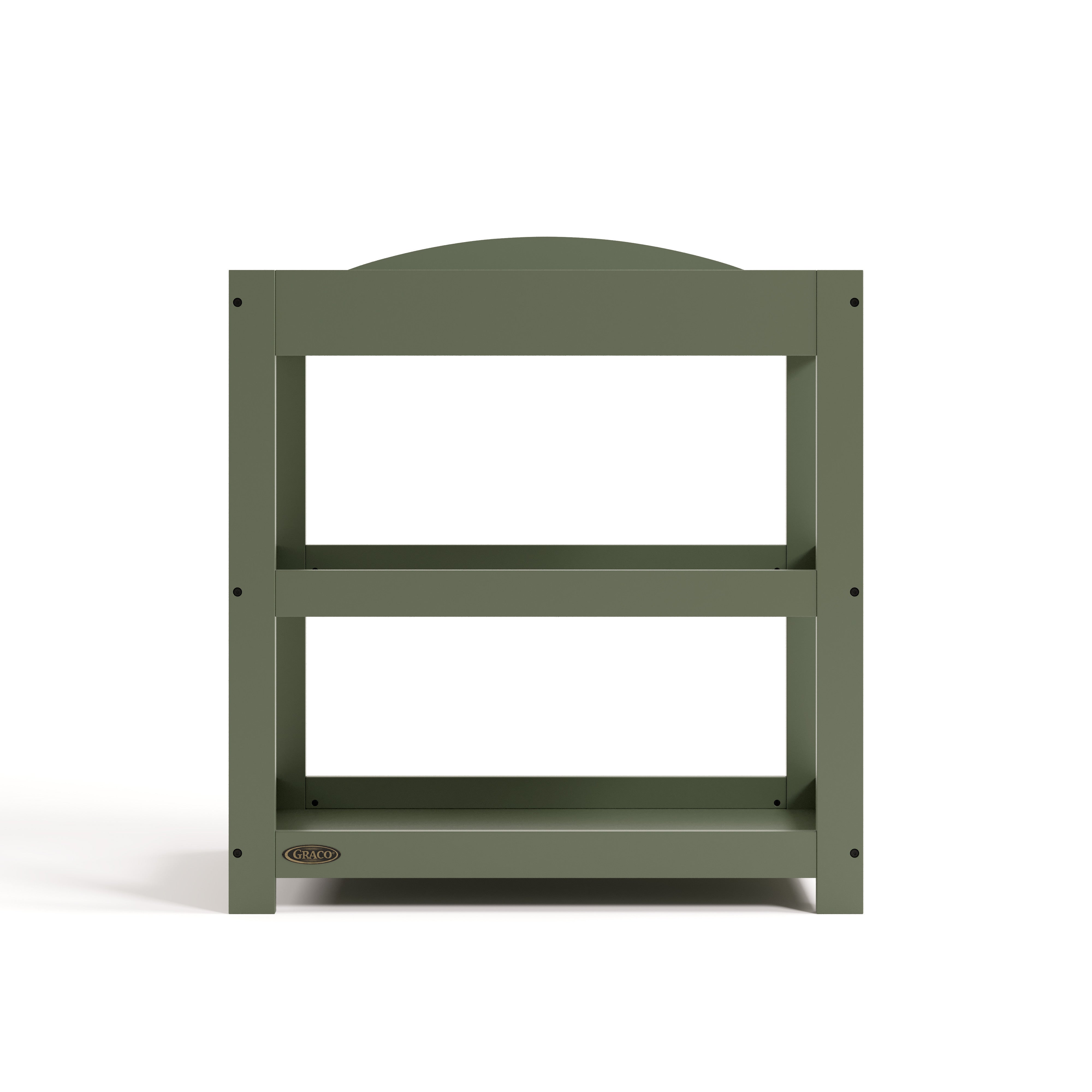 Customizable olive changing table front view