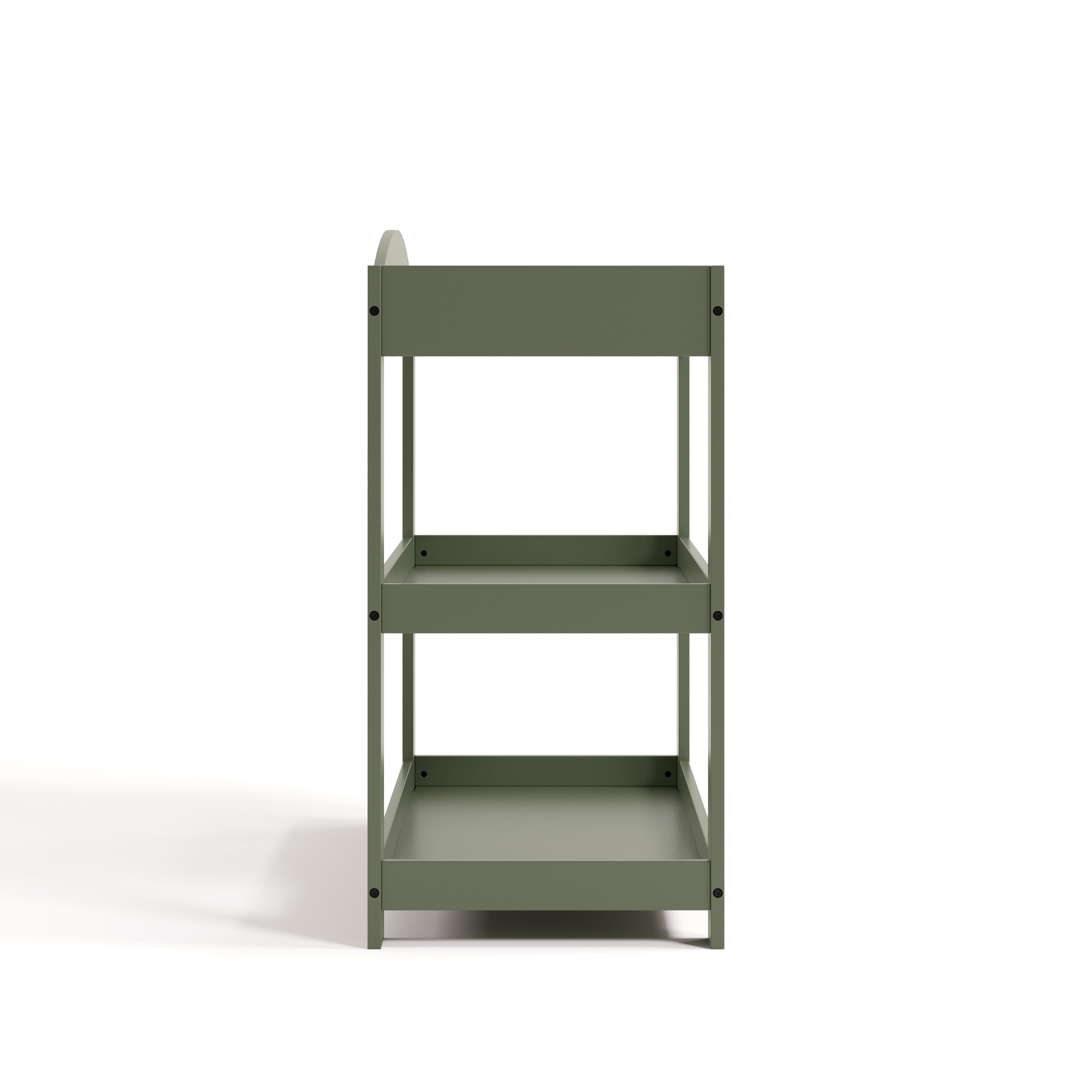 Customizable olive changing table side view