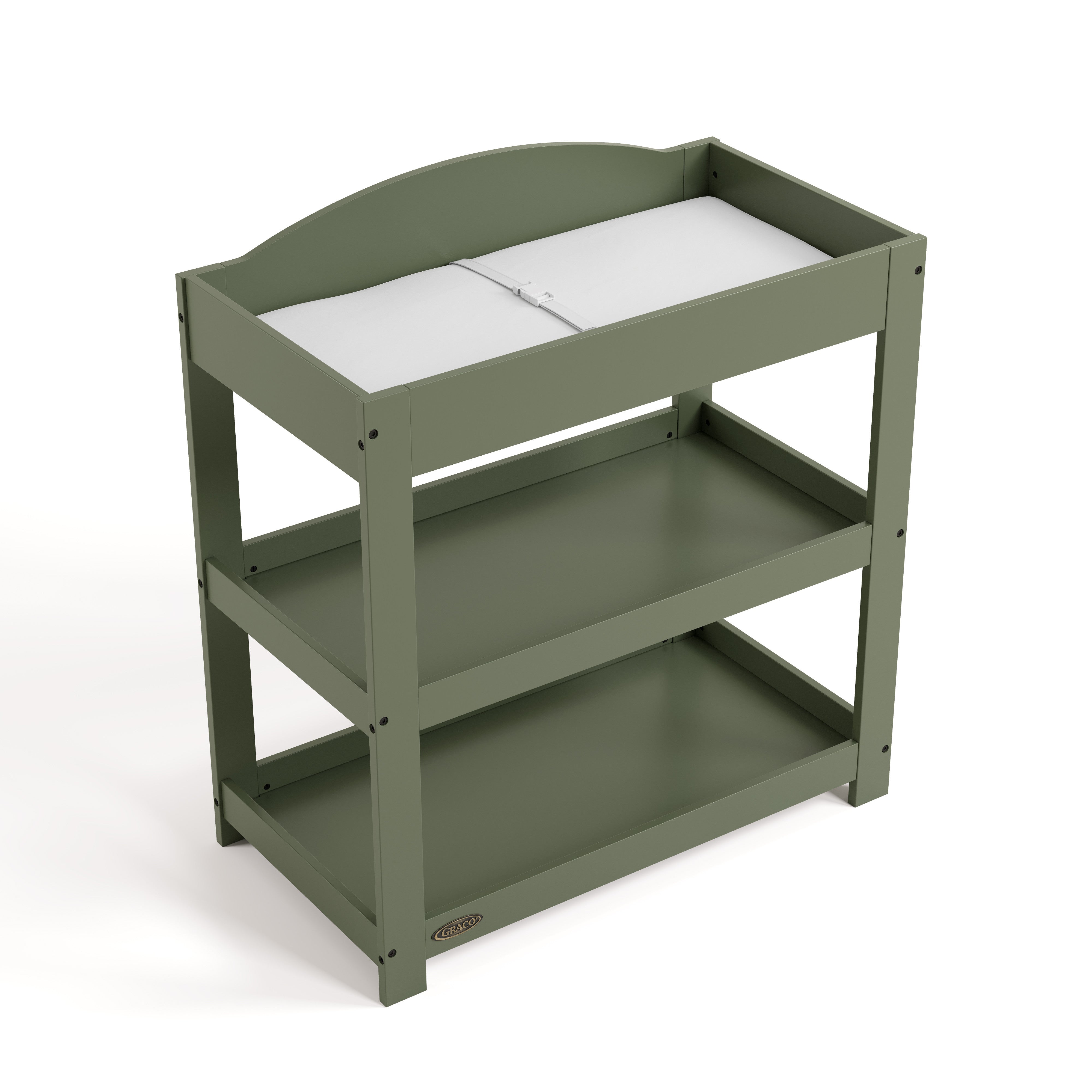 Customizable olive changing table top view