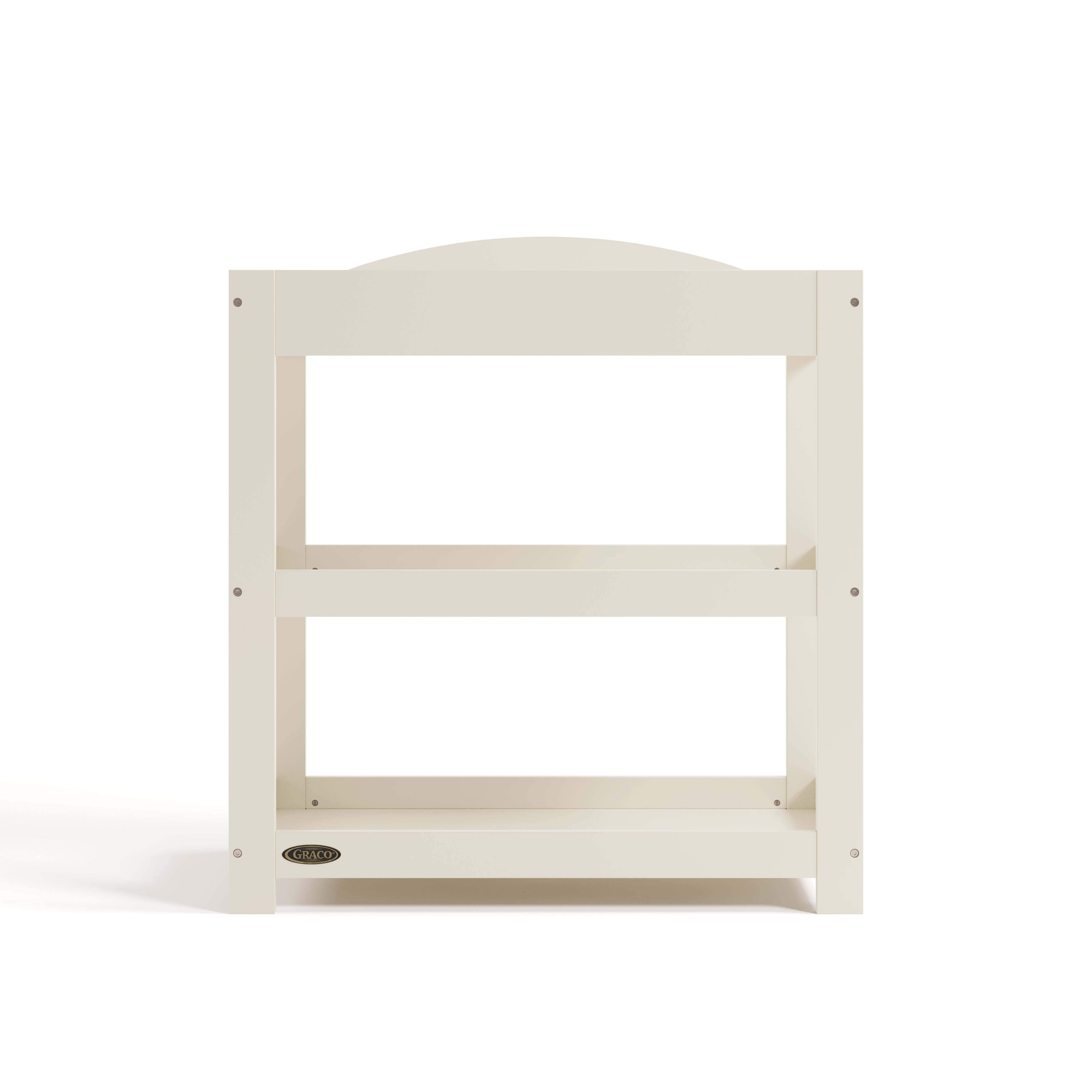 Customizable frosted oat changing table front view